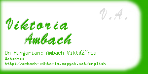 viktoria ambach business card